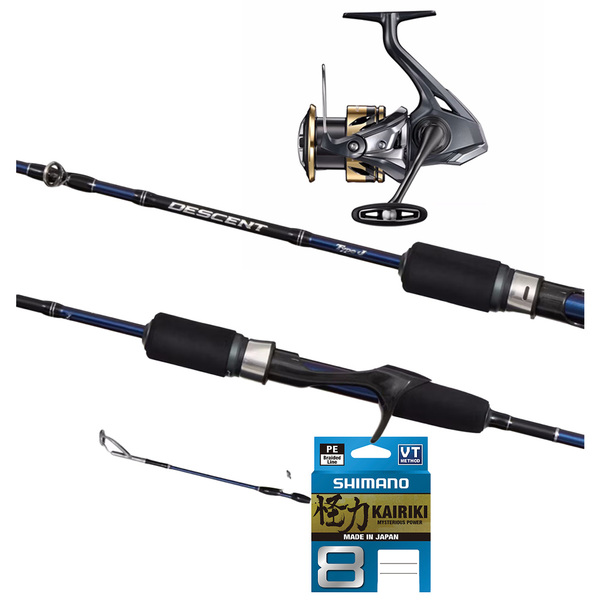 25 Ultegra 4000Xg / Descent Type J 5'8" Spin Jig Combo W/Braid  