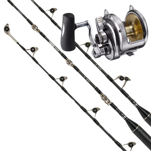 25 Talica 40 A 2-Speed / Tiagra Ultra 80Lb Full Rollered Game Combo W/Dual Butts