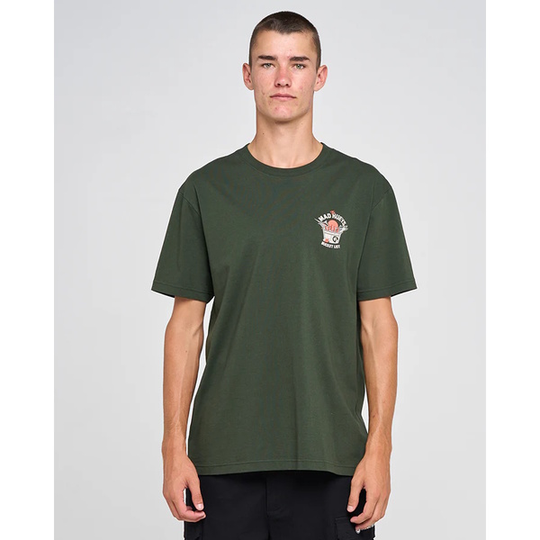 Mad Hueys Tee Ss Double Bucket List Oil Green