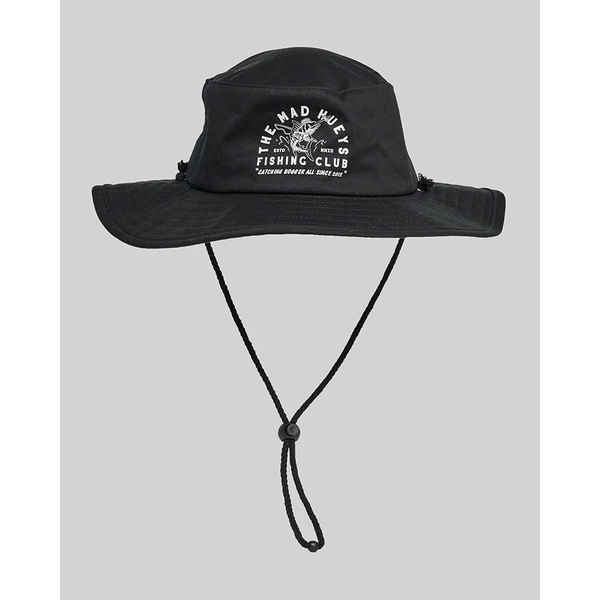Mad Hueys Hat Wide Brim Fishing Club Black