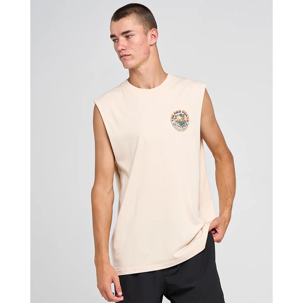 Mad Hueys Muscle Tee Keeping It Reel Cement