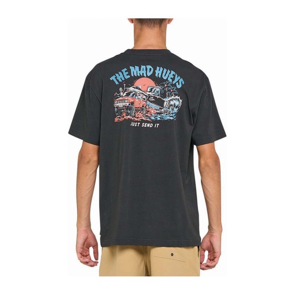 Mad Hueys Tee Ss Send It Vintage Black