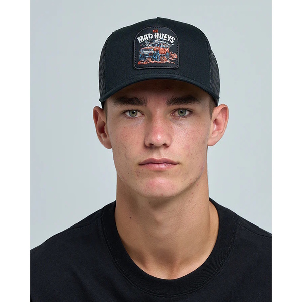 Mad Hueys Cap Trucker Send It Twill Black