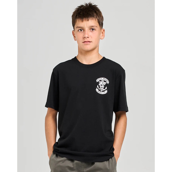 Mad Hueys Boys Tee Sailor Anchor Youth Black