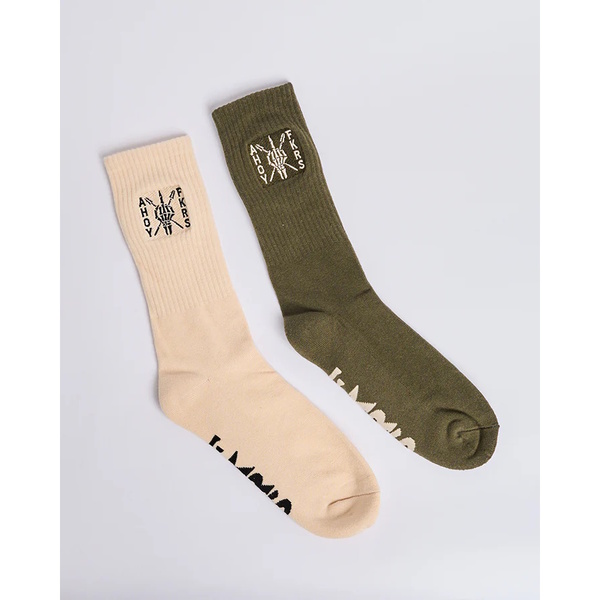 Mad Hueys Socks Ahoy Fkrs Storm 2 Pk Multi