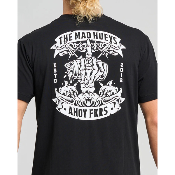 Mad Hueys Tee Ss Ahoy Fkrs Storm Black