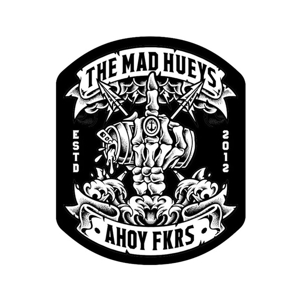 Mad Hueys Sticker Black