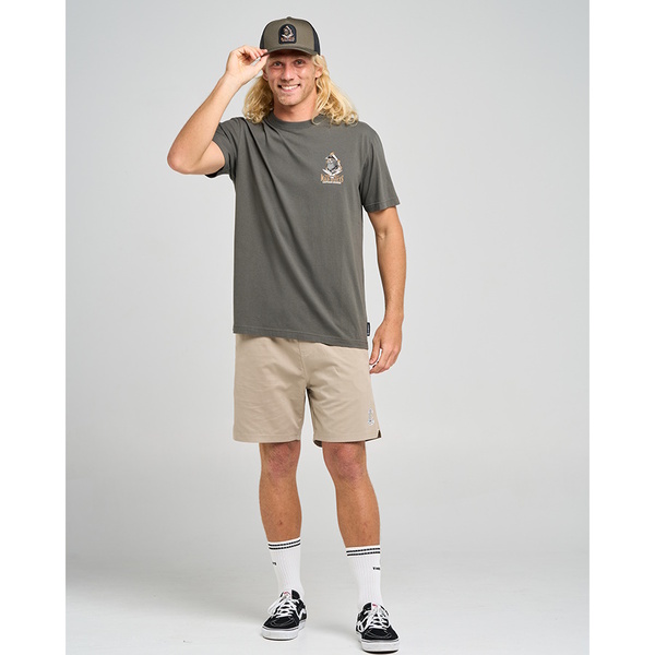 Captain Ship Faced Tee - Charcoal