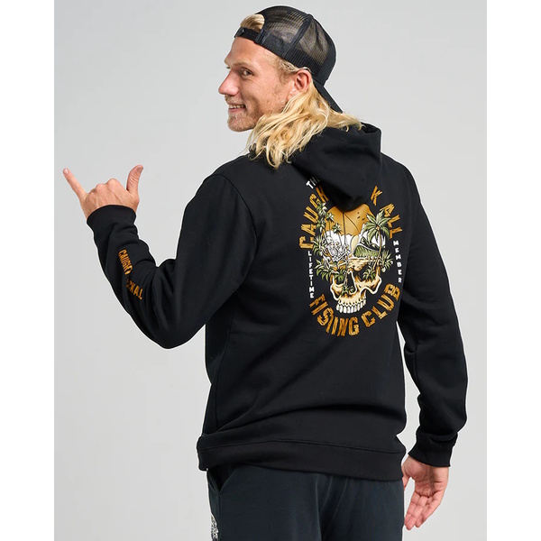 Mad Hueys Fleece Hooded Caught Fk All Island Black