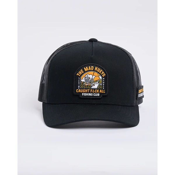 Mad Hueys Cap Trucker Caught Fk All Island Twill Black