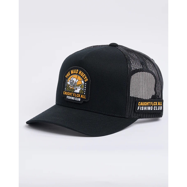 Mad Hueys Cap Trucker Caught Fk All Island Twill Black