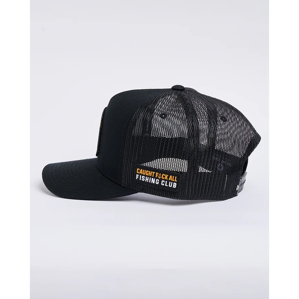 Mad Hueys Cap Trucker Caught Fk All Island Twill Black