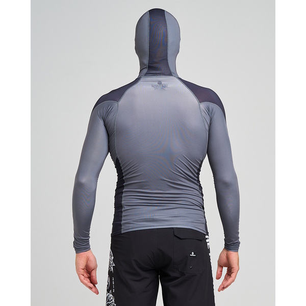 Mad Hueys Rashie Hueys Corp Ls Hooded Charcoal