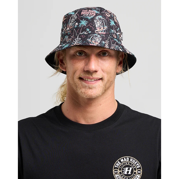 Mad Hueys Hat Bucket Shell Be Right Hat Black