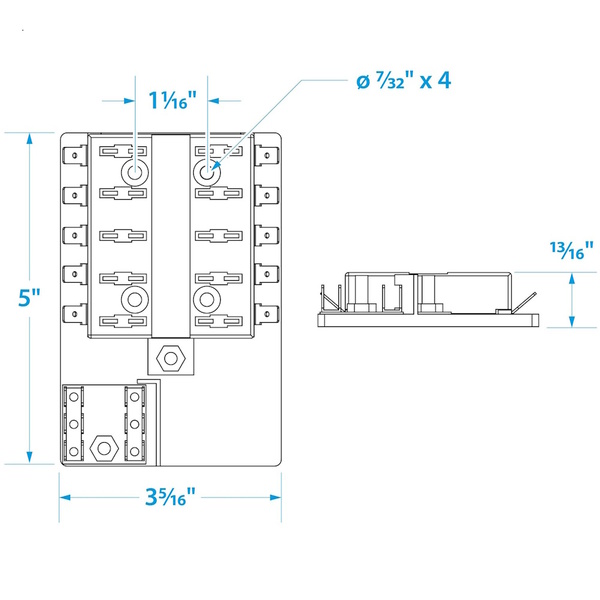 Ato/Atc Fuse Block - 10 Gang