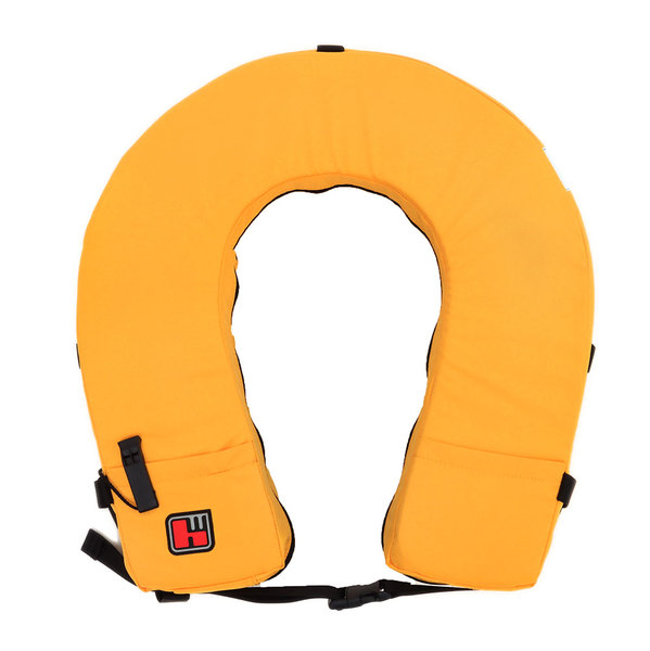 Gold Horseshoe Lifebuoy W/ Whistle, 2 Pockets & Reflectors