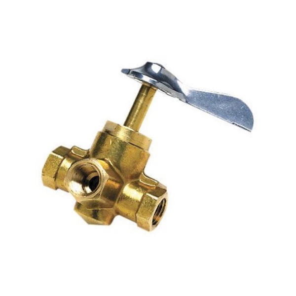 Brass 3 Way Fuel Line Valve