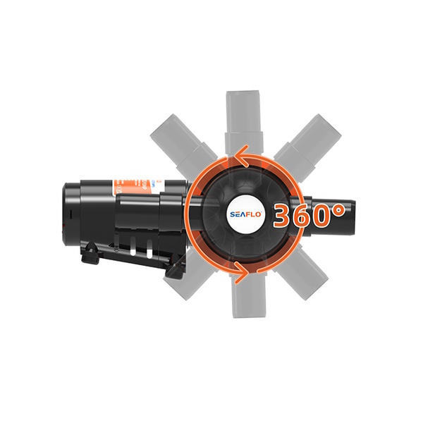 Grey Waste Pump 19Lpm 12V 19/25/38Mm Hose