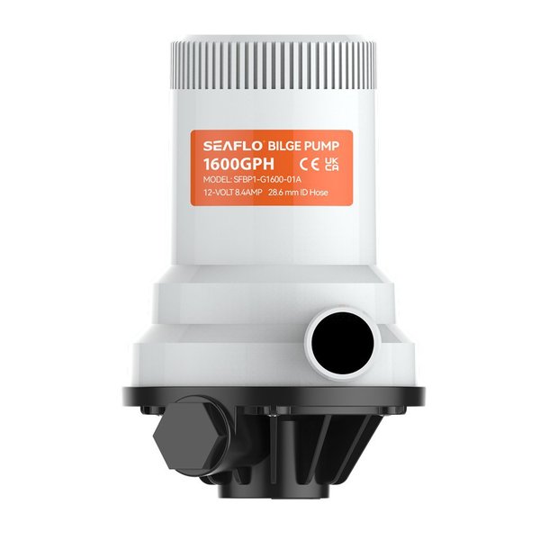 1600Gph 12V Livewell/Tuna Tube/Washdown Pump (Threaded Mt)