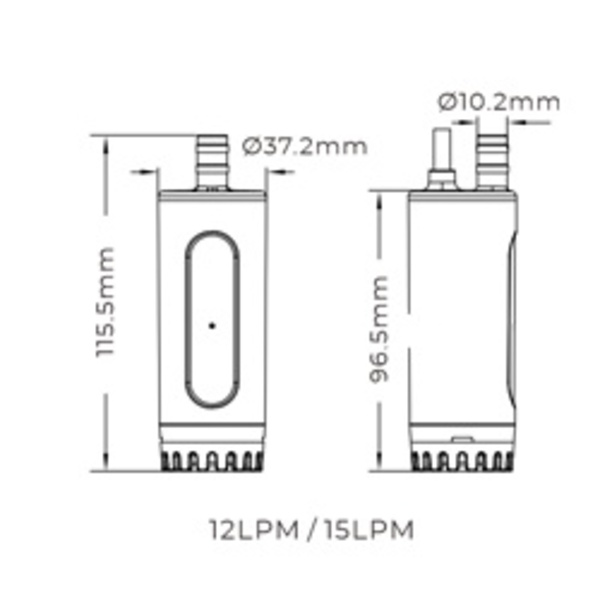 Drop In Self Venting Submersible Pump 12V 12Lpm 