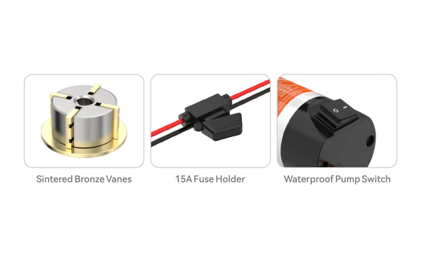 Bronze Vane Diesel Fuel Transfer Pump 12V 50Lpm