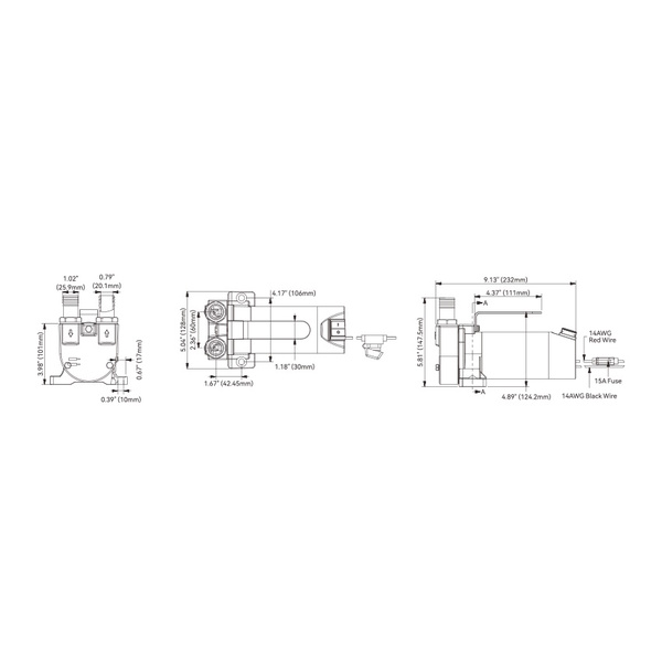 Bronze Vane Diesel Fuel Transfer Pump 12V 50Lpm