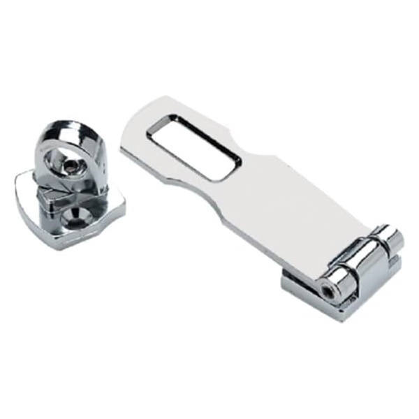 Chromed Zamac Hasp And Staple W/Twist Lock 75X25mm