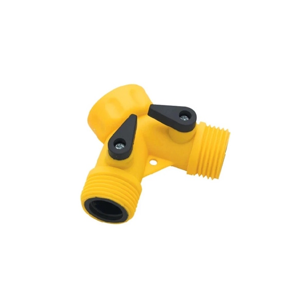 Hose Connector `Y`` Double With Taps