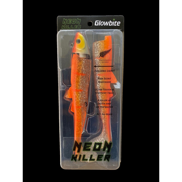 Neon Killer 200Mm Soft Bait W/ Fish Attracting Light And Scent Dispenser