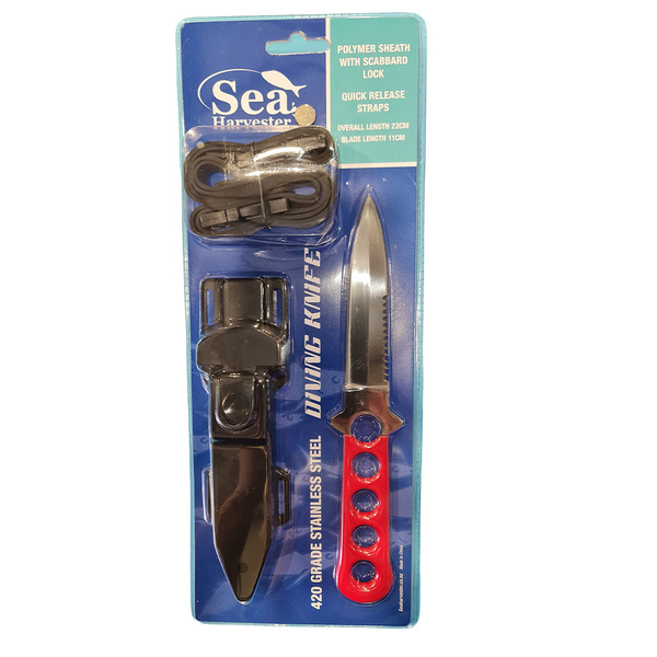 11Cm Stainless Dive Knife W/ Sheath & Straps 