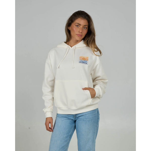 Womens Posted Hoody-Off White
