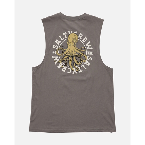 Tentacles Muscle Tank-Charcoal