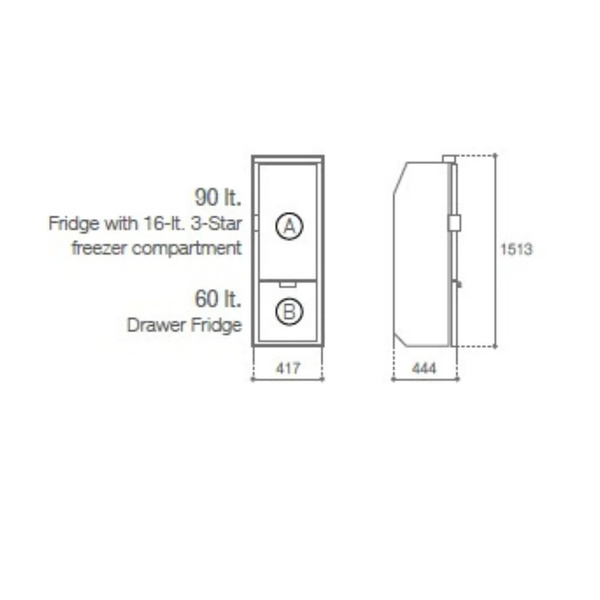 Chromelock Slim 150 Fridge / Freezer 12/24V
