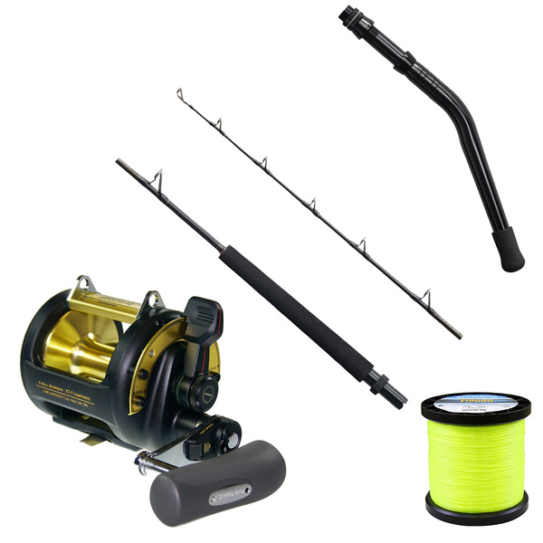 Shimano Tld 50A / Vortex Bent Butt 5'7 Rod Game 24-37Kg 1Pc Combo + Free Line 