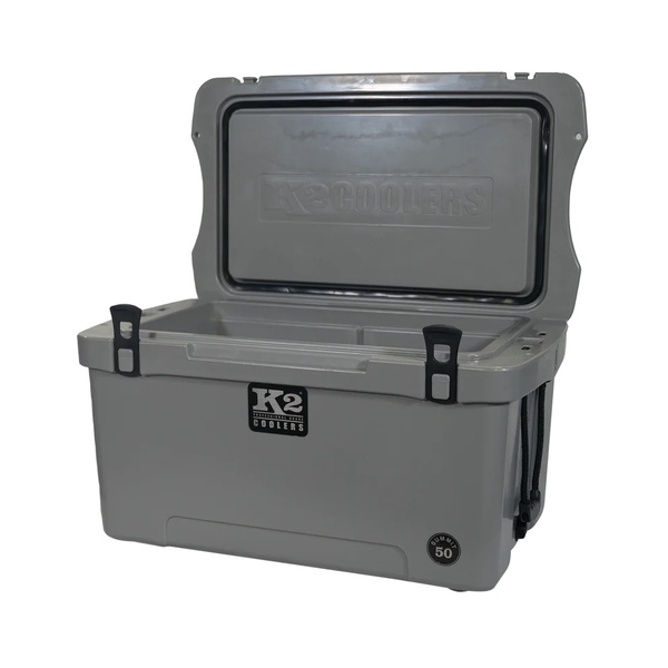 Premium Ice Box Chilly Bin 50 Litres Steel Grey 