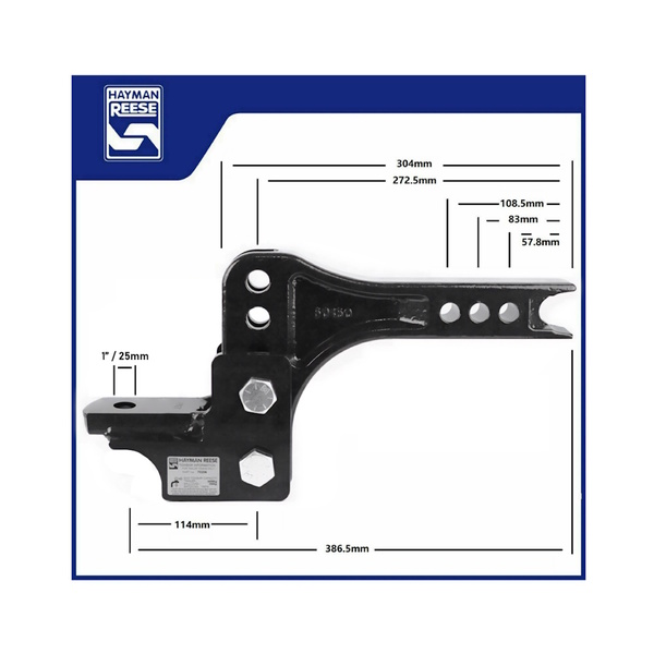 Tow Ball Mount Adjustable - 3500Kg