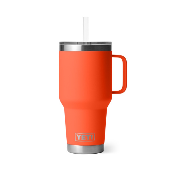 Rambler 45 Oz Mug With Straw - Papaya