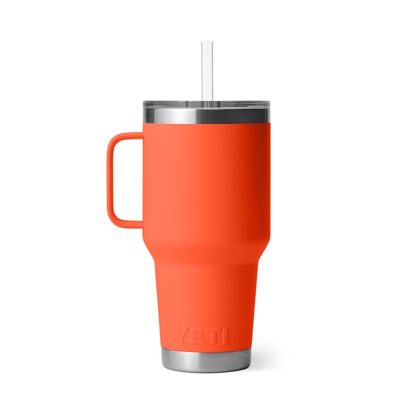 Rambler 45 Oz Mug With Straw - Papaya