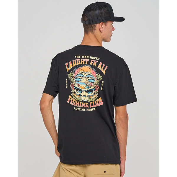 Caught Fk All Skull  Ss Tee-Black