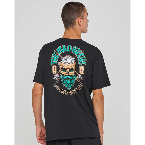 Frothin Hooked For Life  Ss Tee-Black