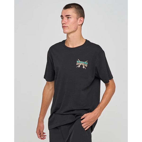 Frothin Hooked For Life  Ss Tee-Black