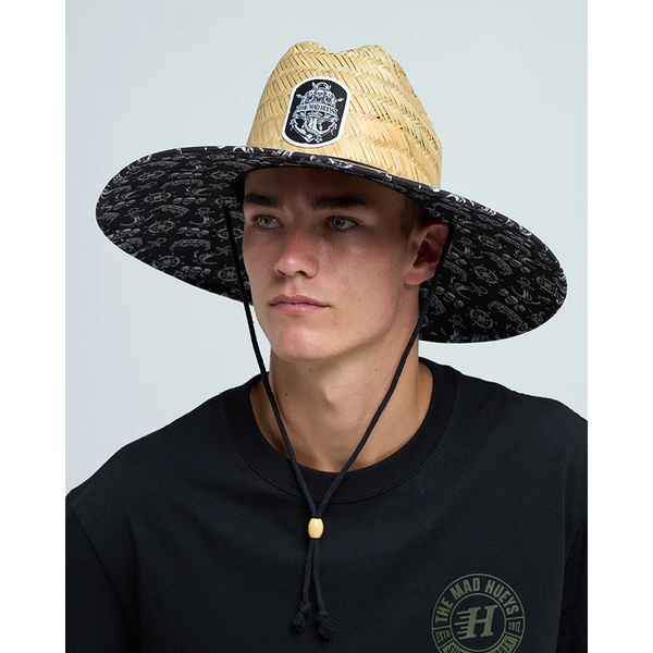 Triple Anchor  Straw Hat-Natural