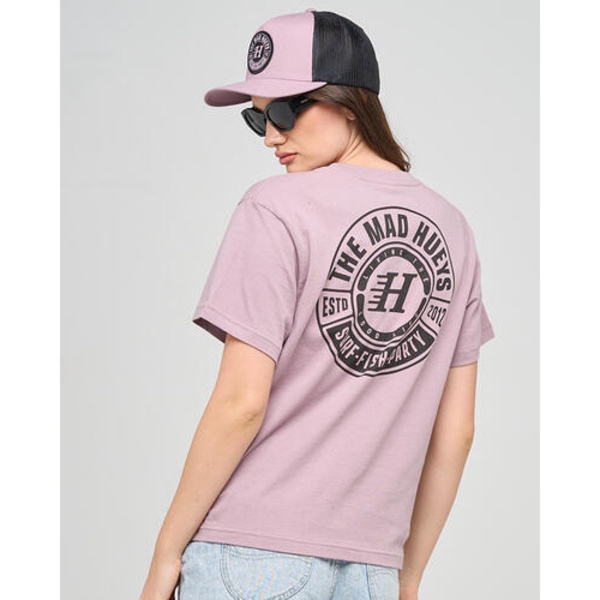 Living Hueys  Womens Ss Tee-Dusty Lilac