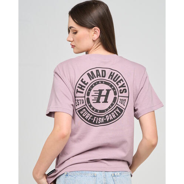 Living Hueys  Womens Ss Tee-Dusty Lilac