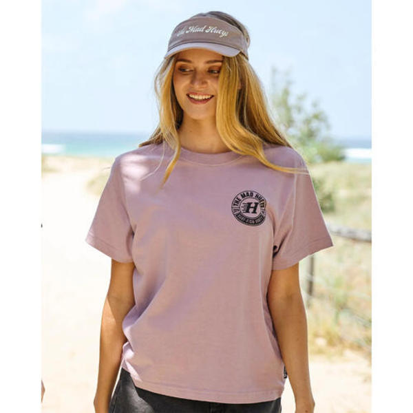 Living Hueys  Womens Ss Tee-Dusty Lilac