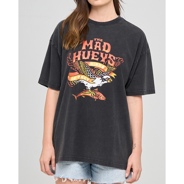 Birds Of Prey  Womens Oversized Tee-Washed Black