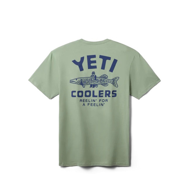 Coolers Reelin Feelin' Fishing Short Sleeve T-Shirt Olive