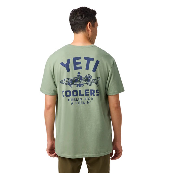 Coolers Reelin Feelin' Fishing Short Sleeve T-Shirt Olive