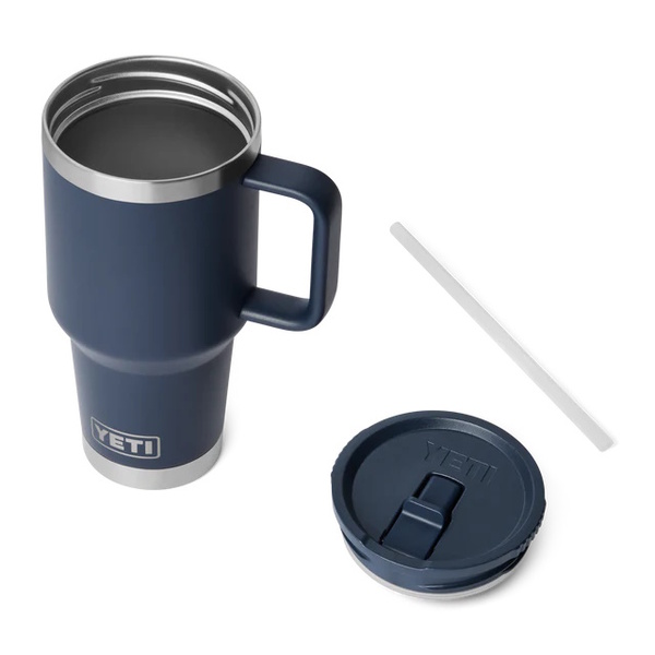 Yeti Rambler R30 Travel Mug With Lid/Straw 30Oz - Navy