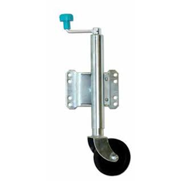 Trailer Jockey Wheel Solid 150Mm Rubber Tyre - Swivel Type 